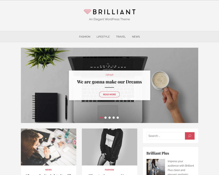 Brilliant Plus Wordpress Theme - Design Lab